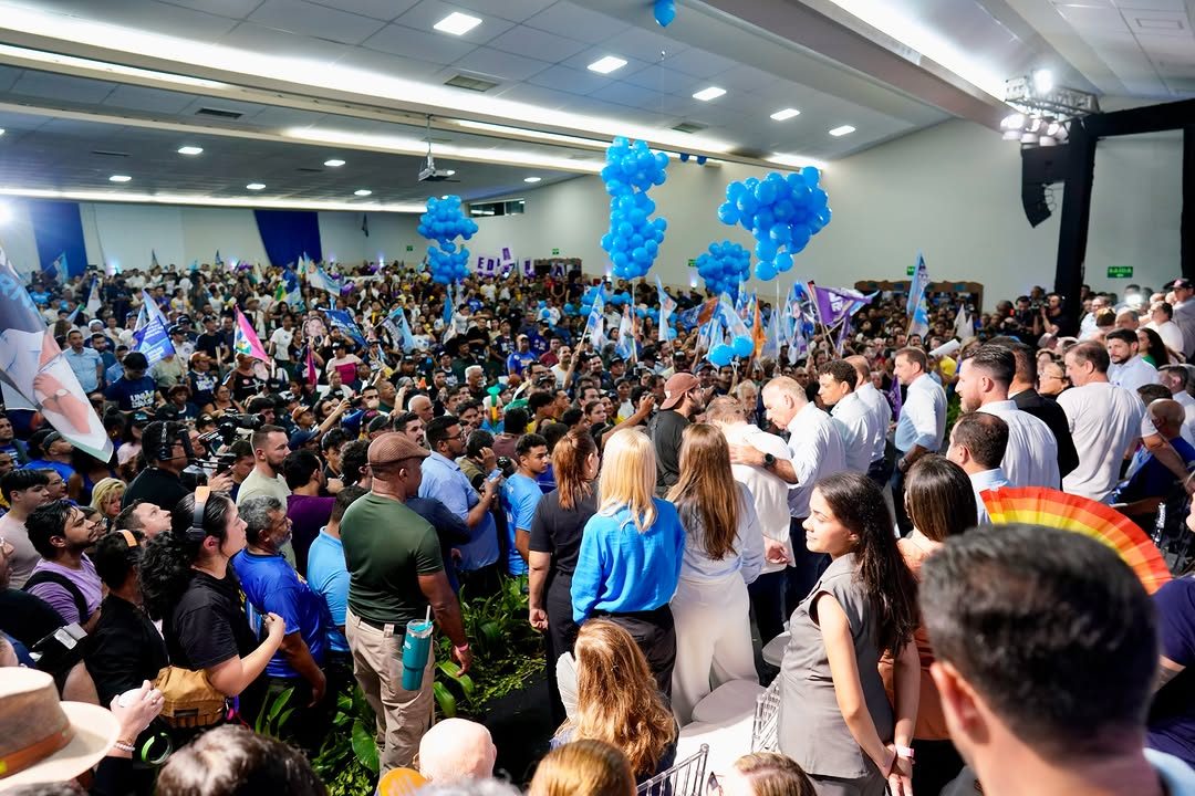 Espaço lotado na convenção